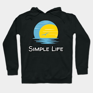 Simple Life - Flying Bird at Sunset Hoodie